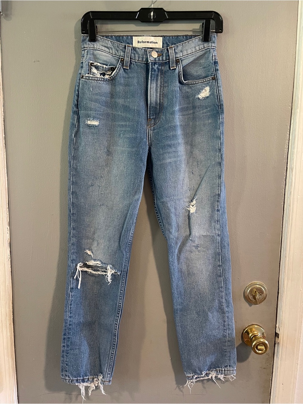 Reformation Julia Crop Cigarette Jeans Arches Size 25‎